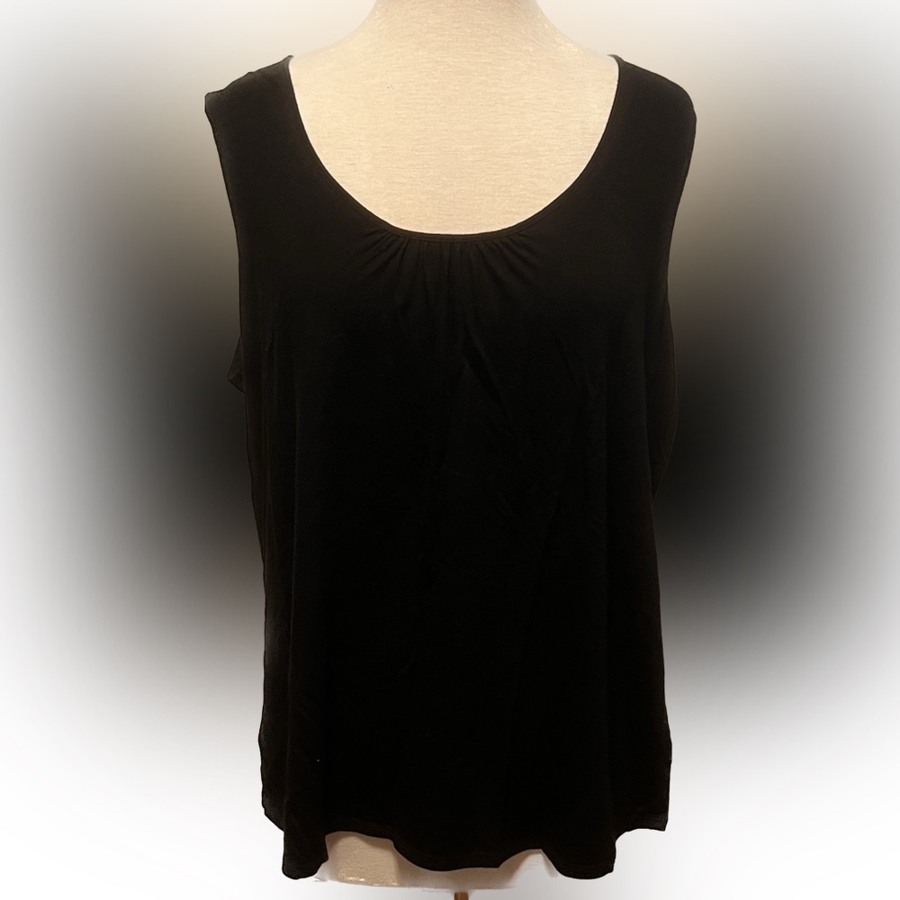Black Tank Top from Talbots. Comfy & great for layering or by itself. Size 2X.